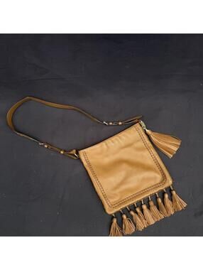 Michael Kors Boho Tassel Fringe Leather Crossbody Bag